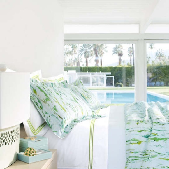 HP 💚 Annie Selke Home Tweet in Green Fabric - Picture 9 of 13